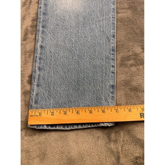 Levis Premium Wedgie Straight Jeans Light Wash High Rise Button Fly W28 L26 - Picture 3 of 8